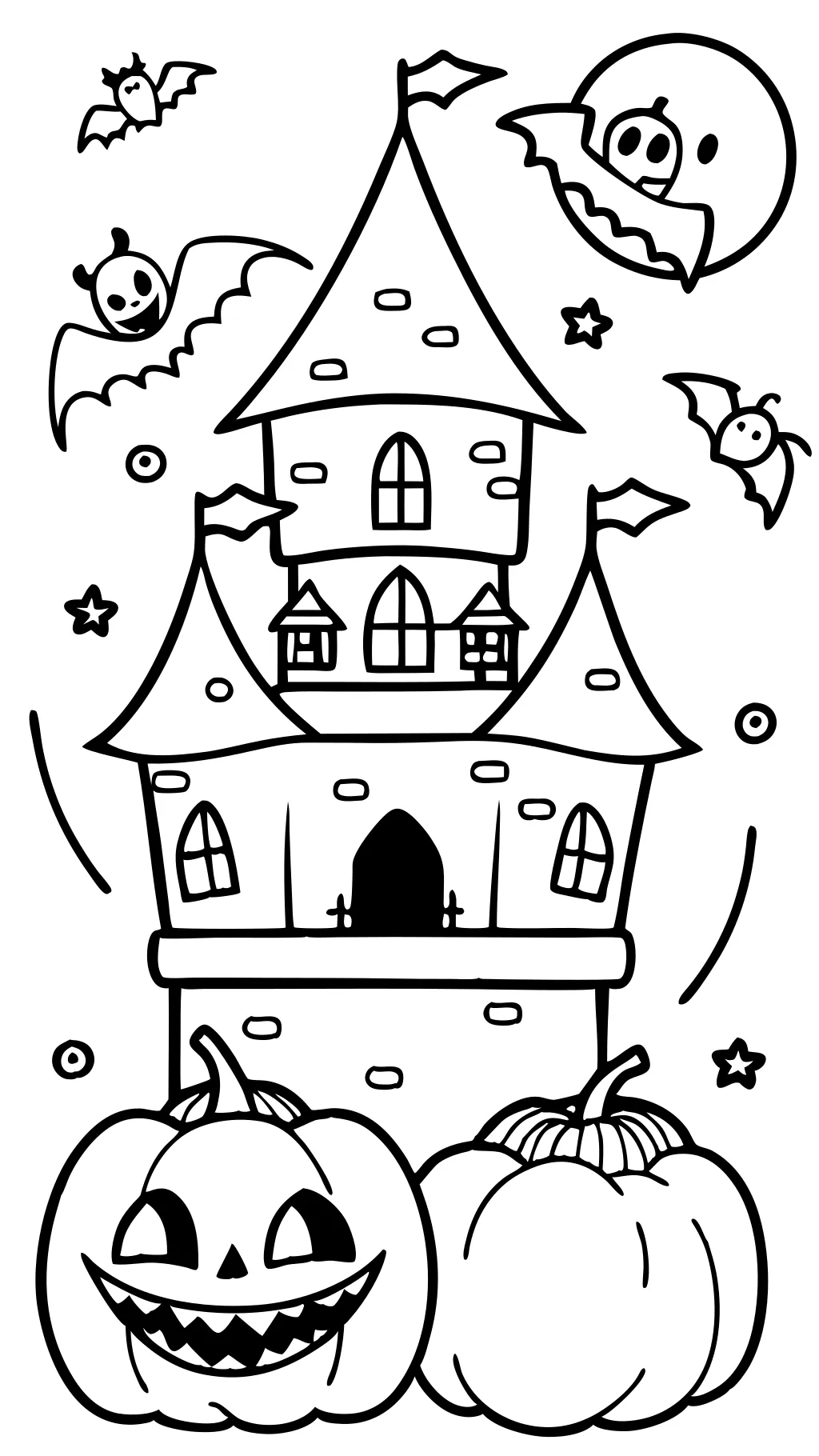 free halloween color pages to print